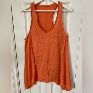 Eileen Fisher 100% Linen jersey loose handkerchief racer back tank top size S